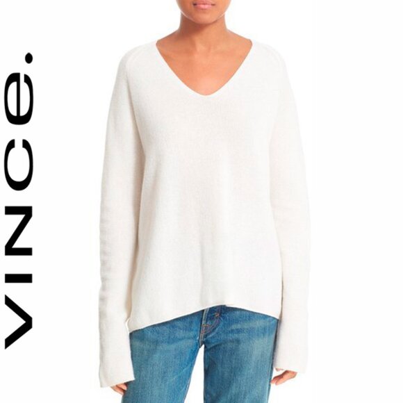Vince 100% Cashmere V-Neck Sweater - Picture 1 of 13